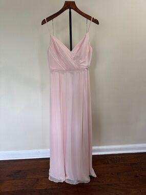 #LEVKOFF by Bill Levkoff Blush Pink Chiffon Gown (Size 10)